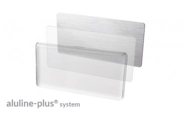 Namensschild aluline-plus® 38 "system" silber matt